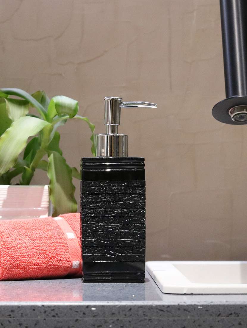 liquid soap dispenser, black polyresin soap dispenser for kitchen, bathroom or common basin