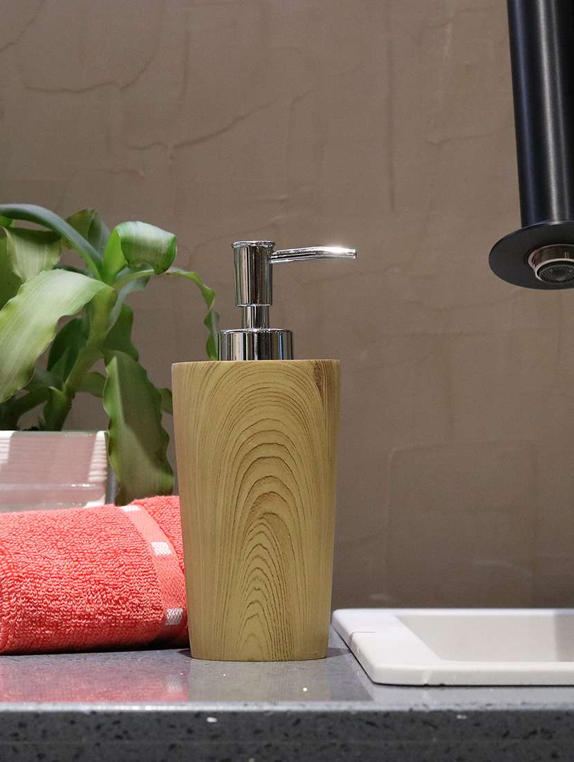 liquid soap dispenser, brown polyresin soap dispenser for kitchen, bathroom or common basin - 15327179 - Zoom Image - 0