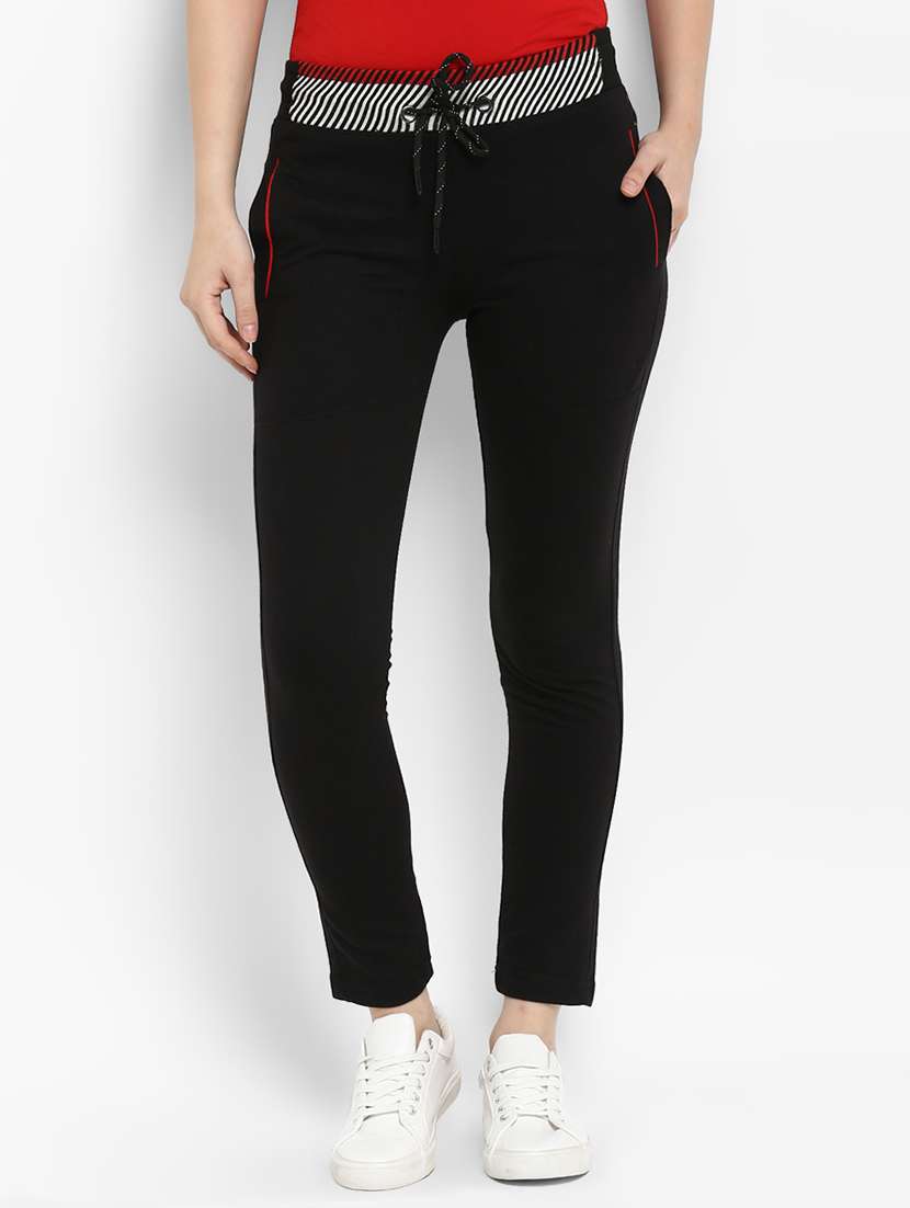 black striped track pant