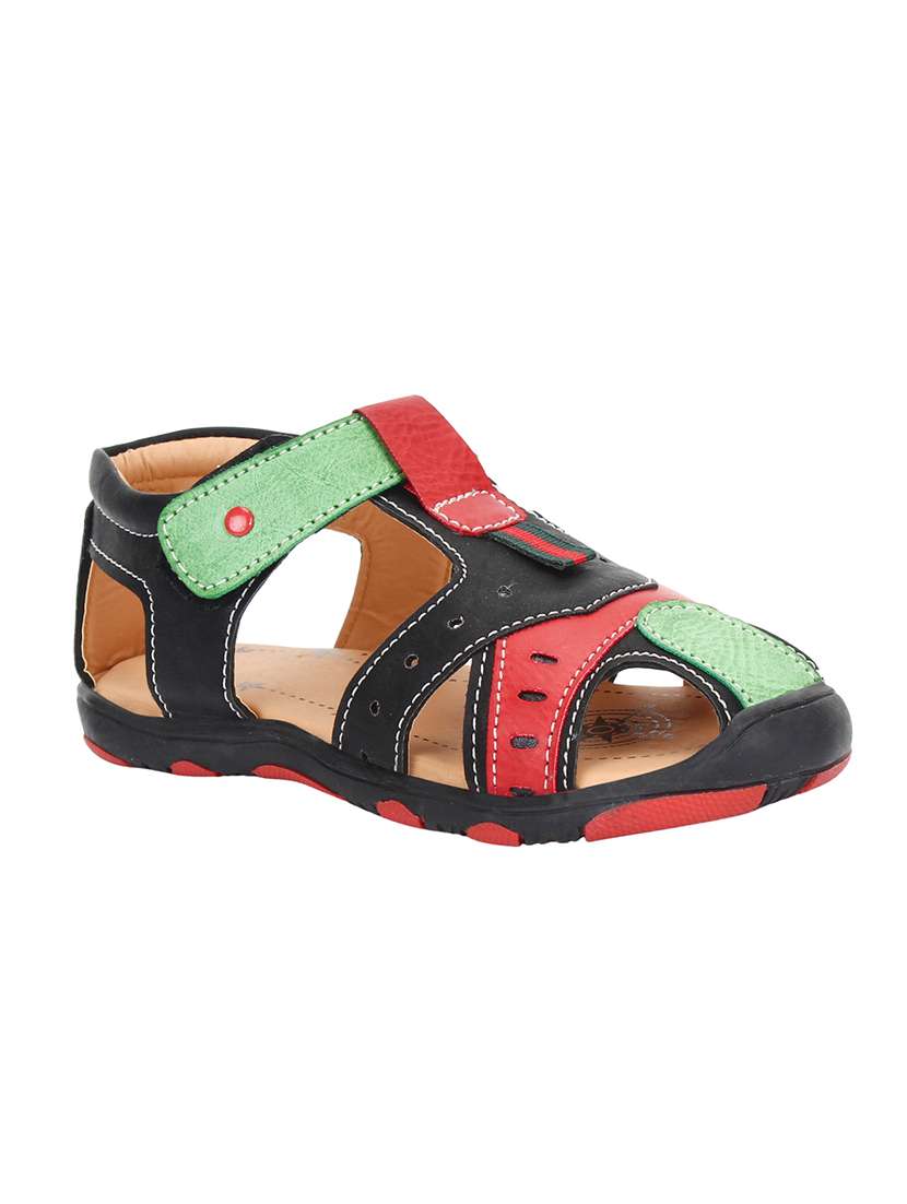 multi colored leatherette sandals