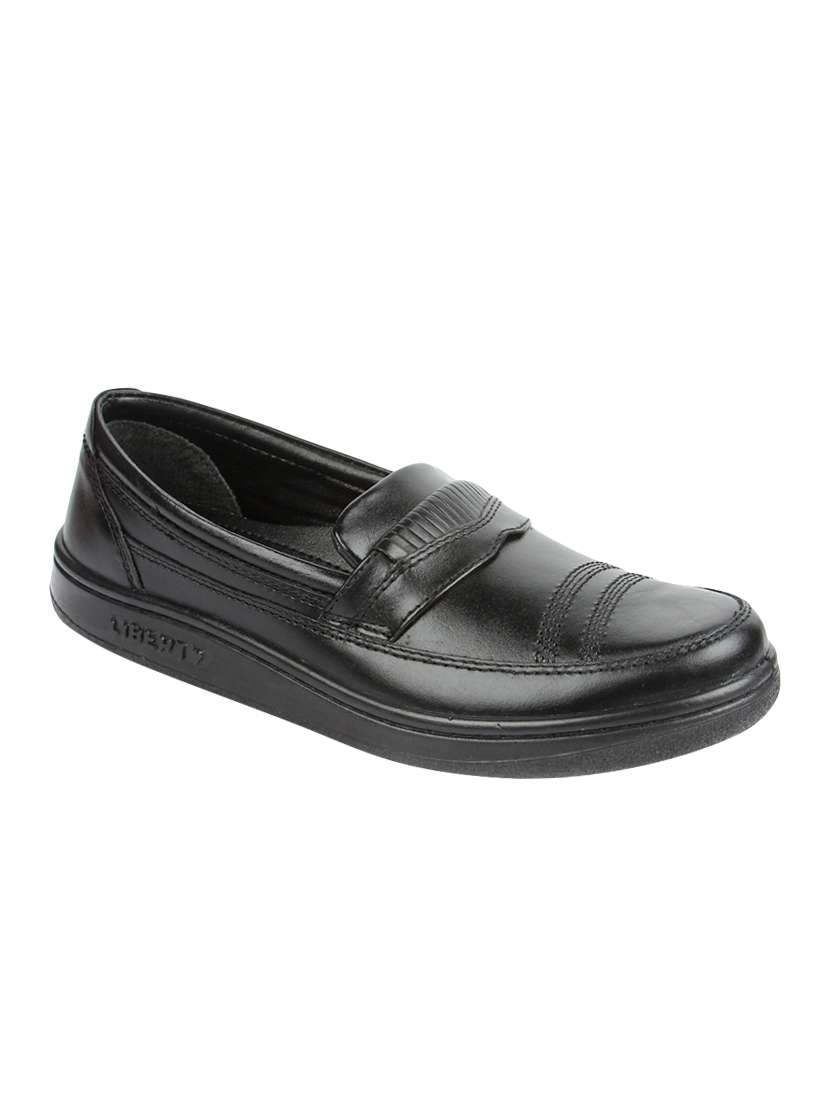 black leatherette formal slip on