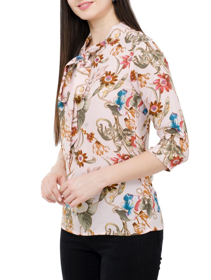 self tie neck top - 15331432 - Standard Image - 1
