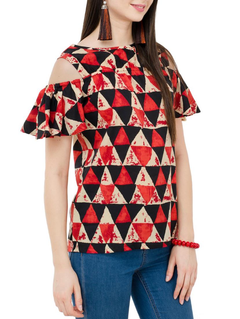 women's a line round neck top - 15331446 - Standard Image - 1