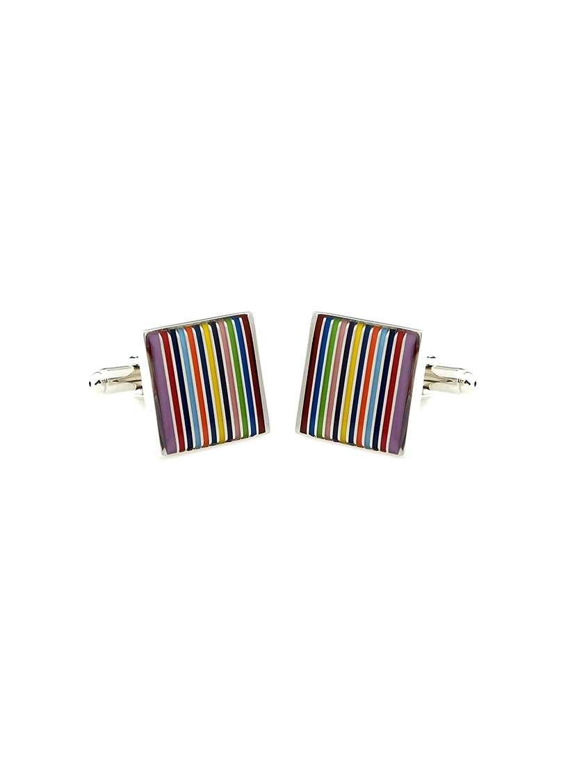 multi colored metal cufflink