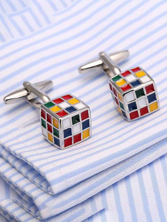 multicolor metal cufflink