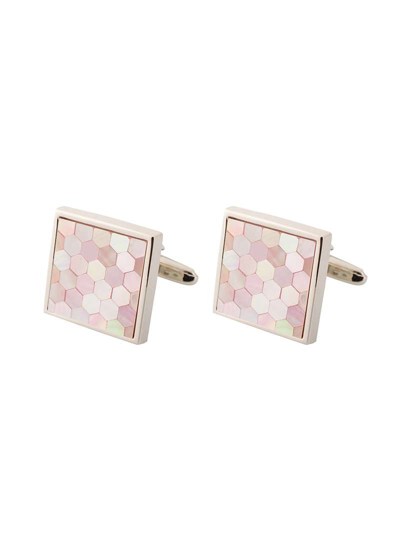 pink metal cufflink
