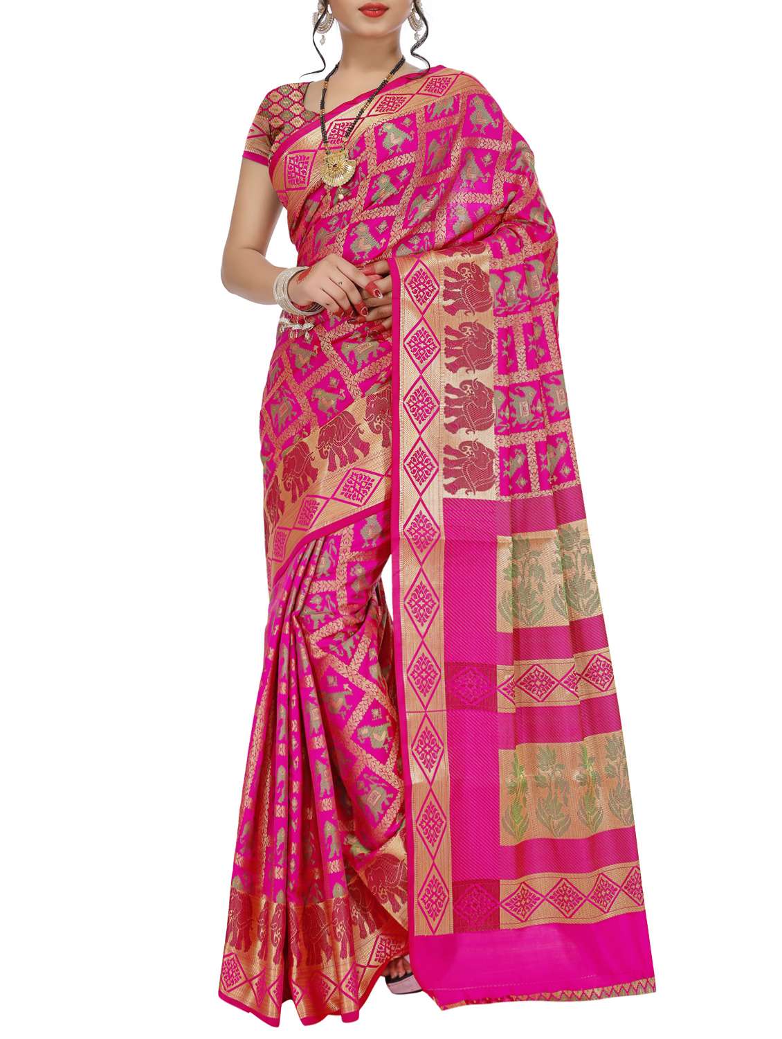 zari woven banarasi saree with blouse