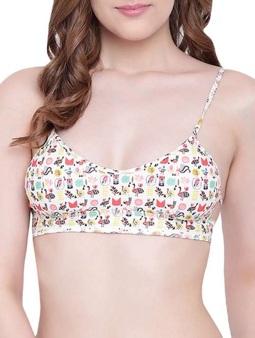 printed plunge bra - 15334972 -  Standard Image - 0