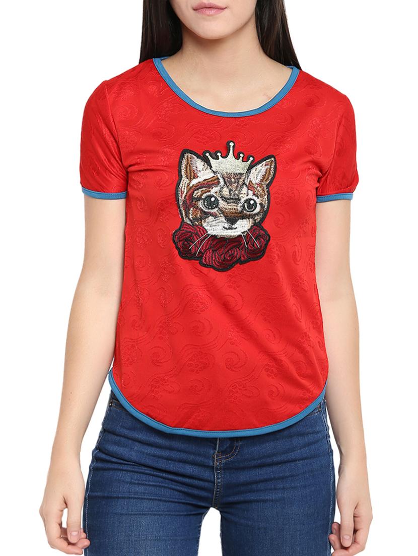 women's straight round neck top - 15336021 - Zoom Image - 0