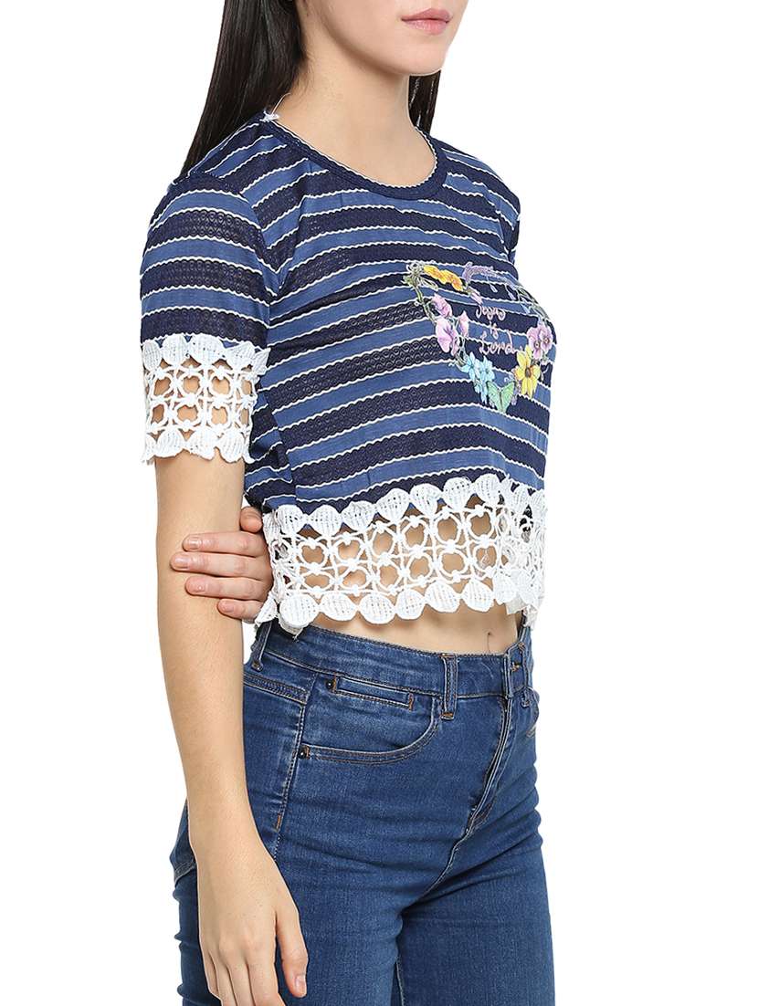 women's straight round neck top - 15336022 -  Standard Image - 1