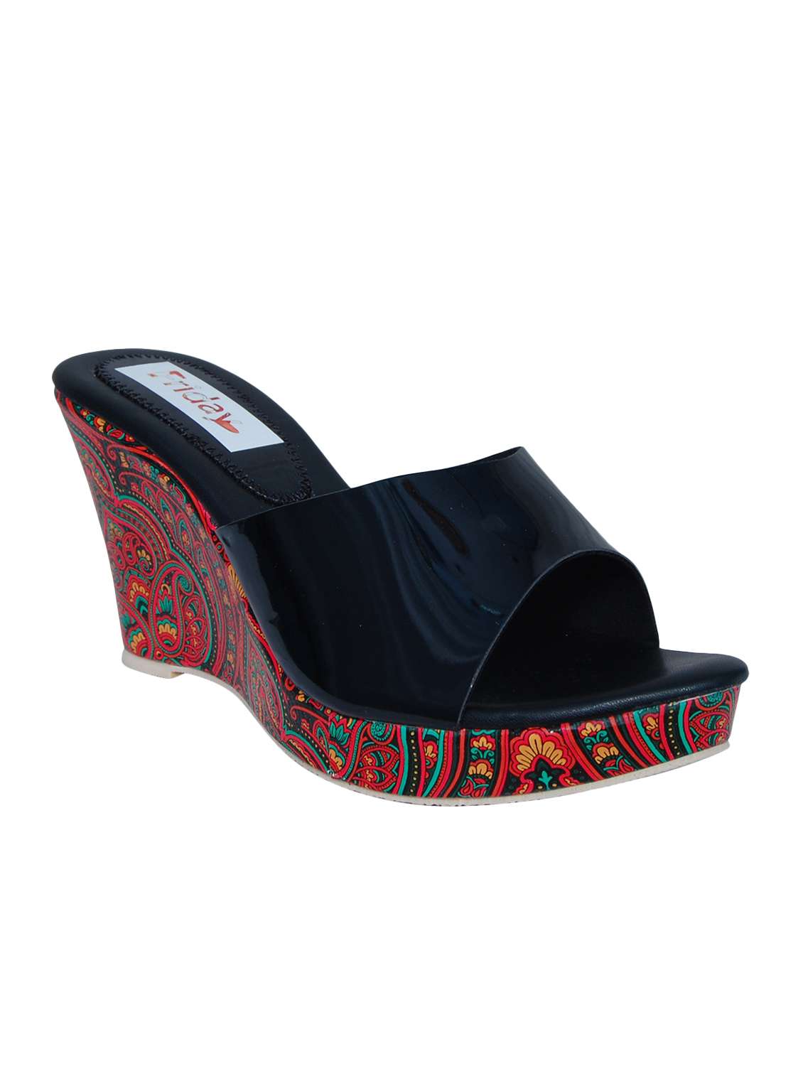 black slip on  wedge