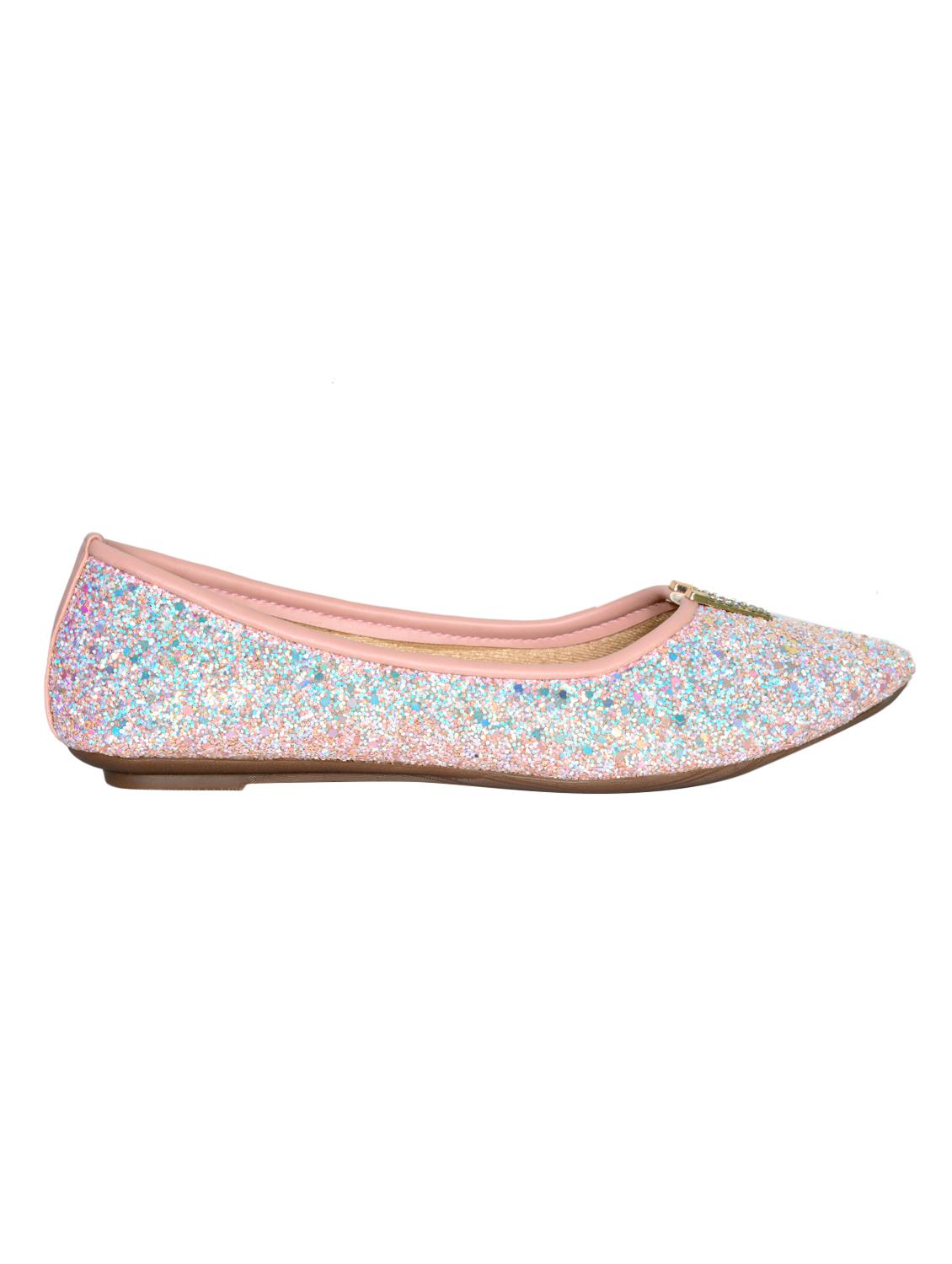 pink pu slip on ballerina - 15339295 -  Standard Image - 1