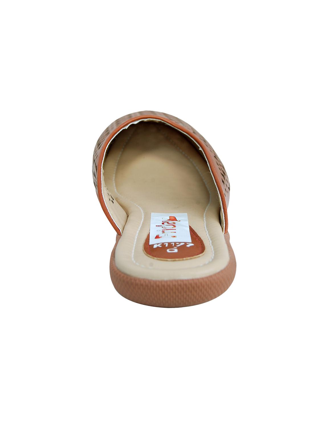 tan pu slip on sandals - 15339299 - Standard Image - 1