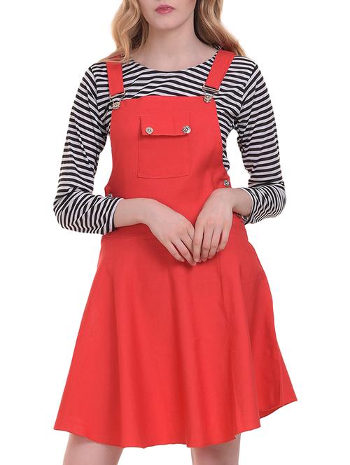 women's fit & flare solid dress - 15345552 -  Standard Image - 0