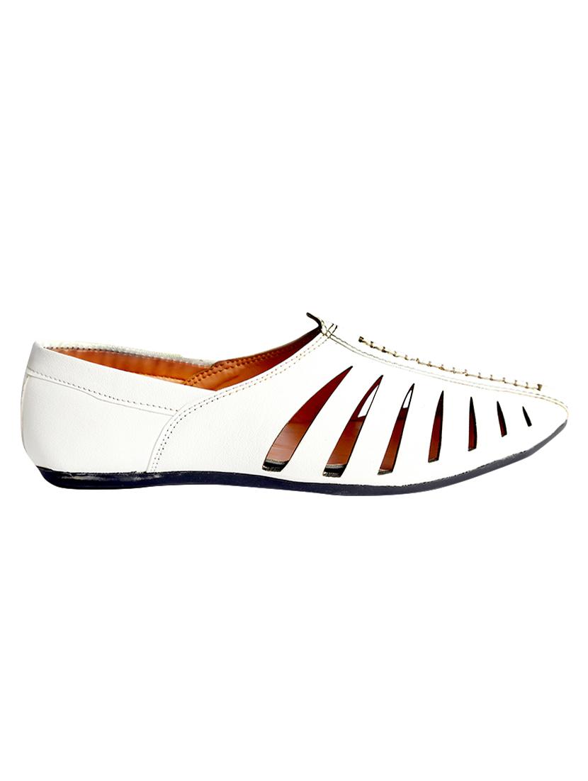white leatherette slip on juti - 15351307 -  Standard Image - 1