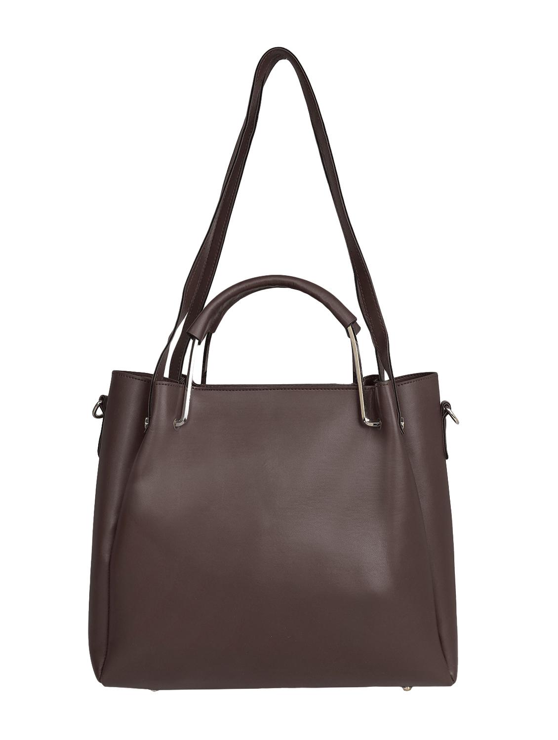 brown leatherette (pu) regular tote - 15352912 - Standard Image - 1