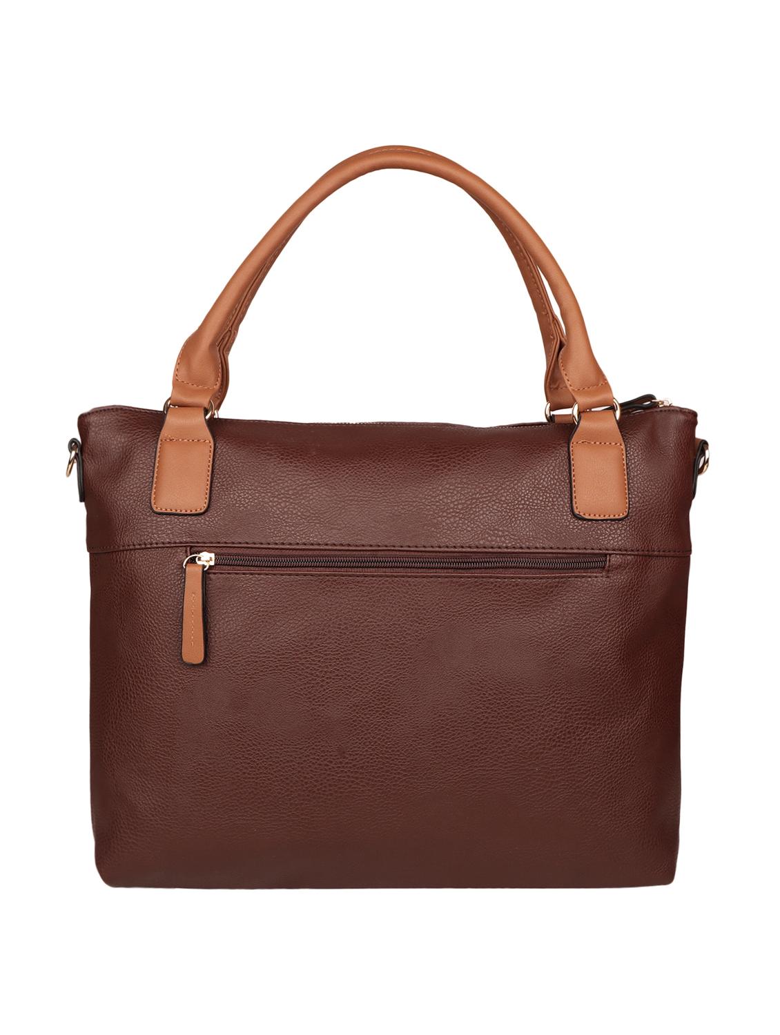 brown leatherette (pu) handbag - 15352920 -  Standard Image - 1