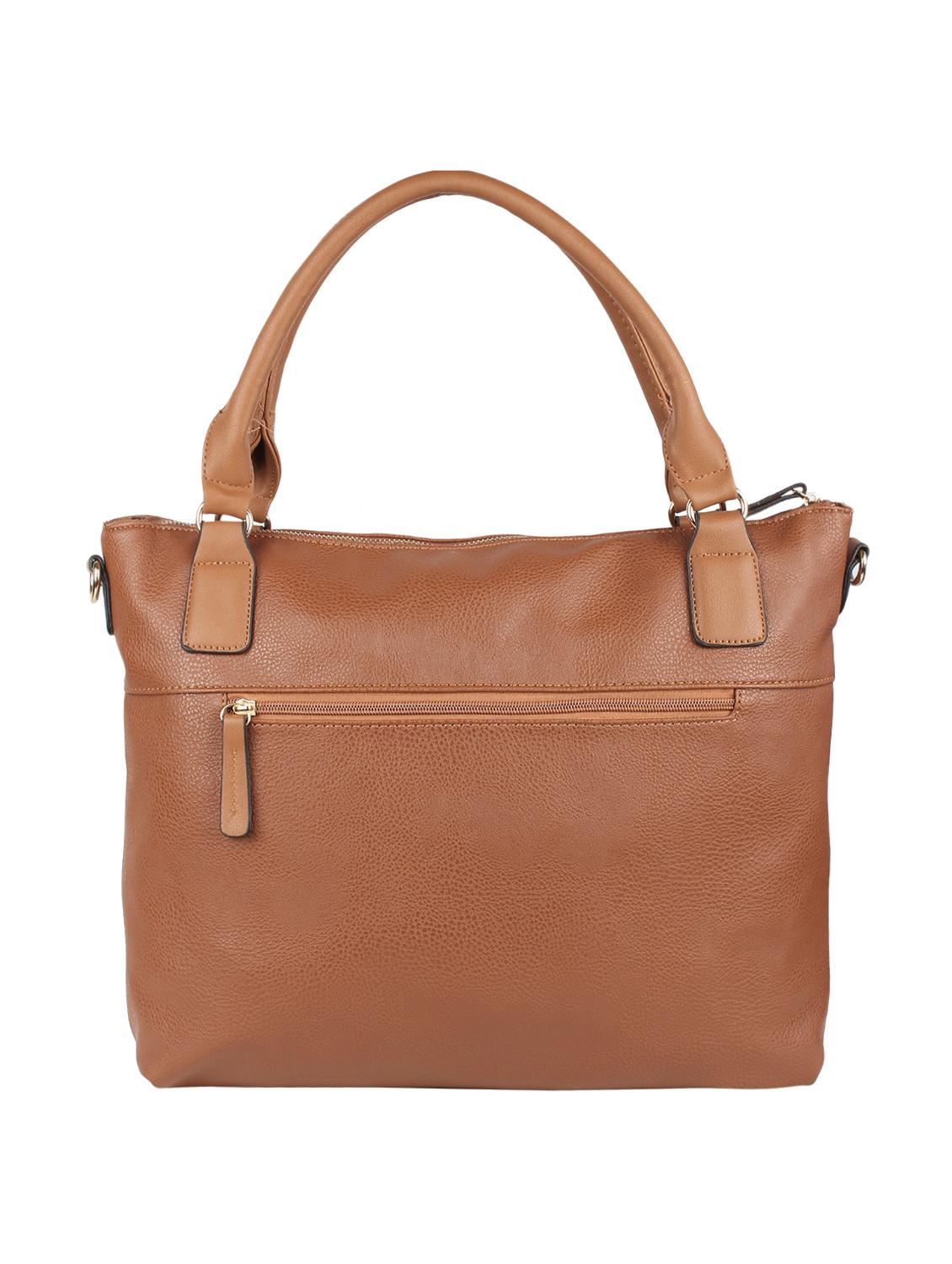 tan leatherette (pu) handbag - 15352921 - Standard Image - 1