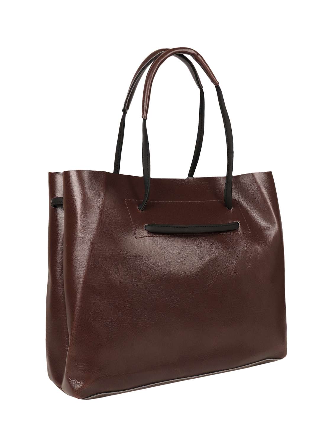 brown leatherette (pu) regular tote - 15352929 -  Standard Image - 1