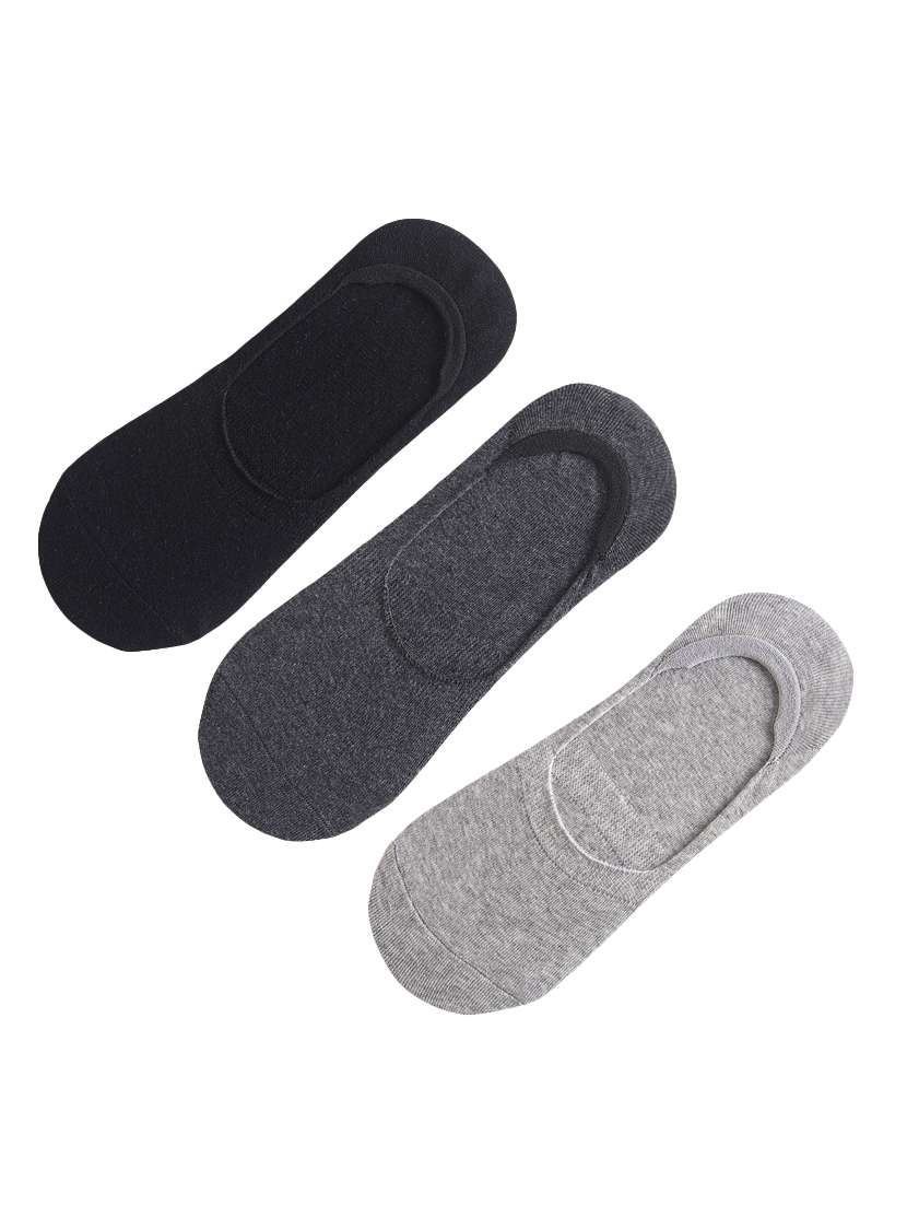 men pack of 3 solid no show sock