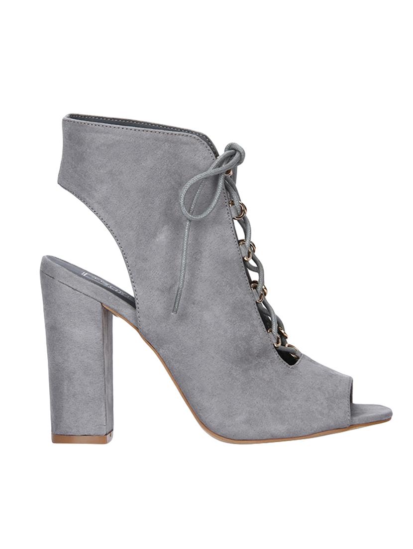 grey lace-up sandals - 15354093 - Standard Image - 1