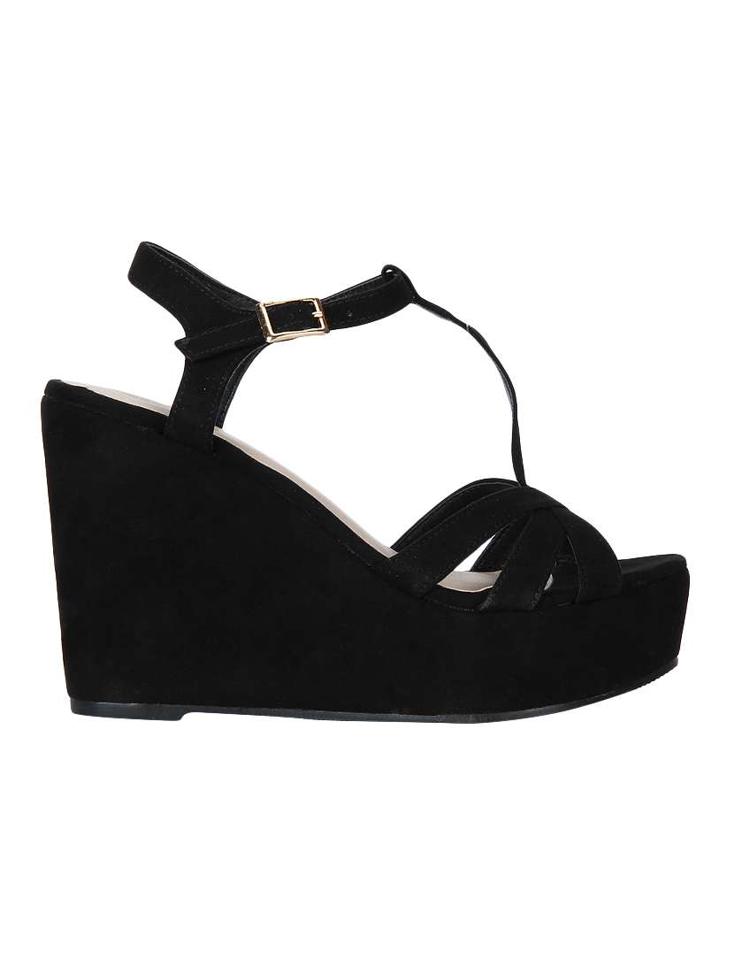 black ankle strap wedges - 15354113 -  Standard Image - 1