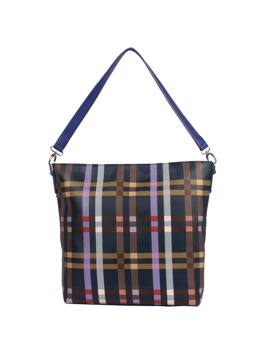 blue leatherette (pu) handbag