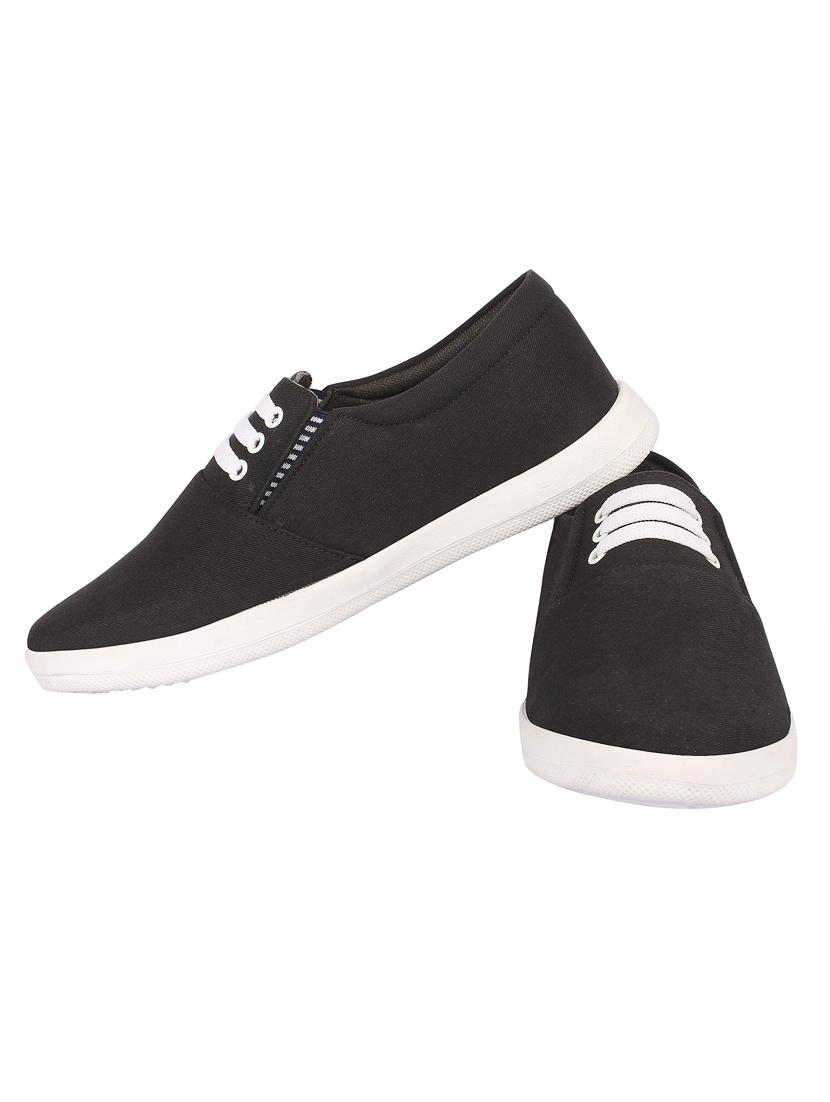 black canvas casual slip on - 15361018 - Standard Image - 1