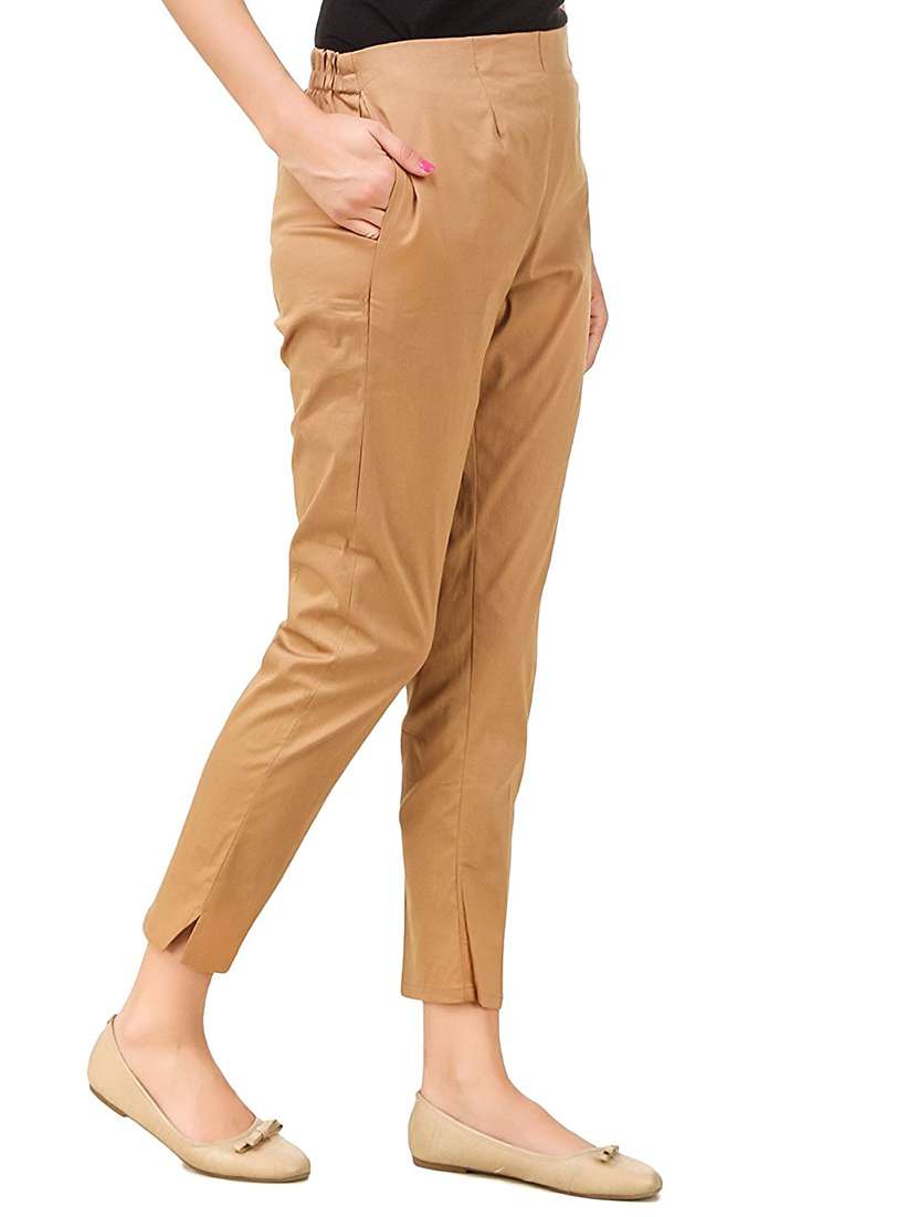 flat front solid trouser - 15361661 -  Standard Image - 1