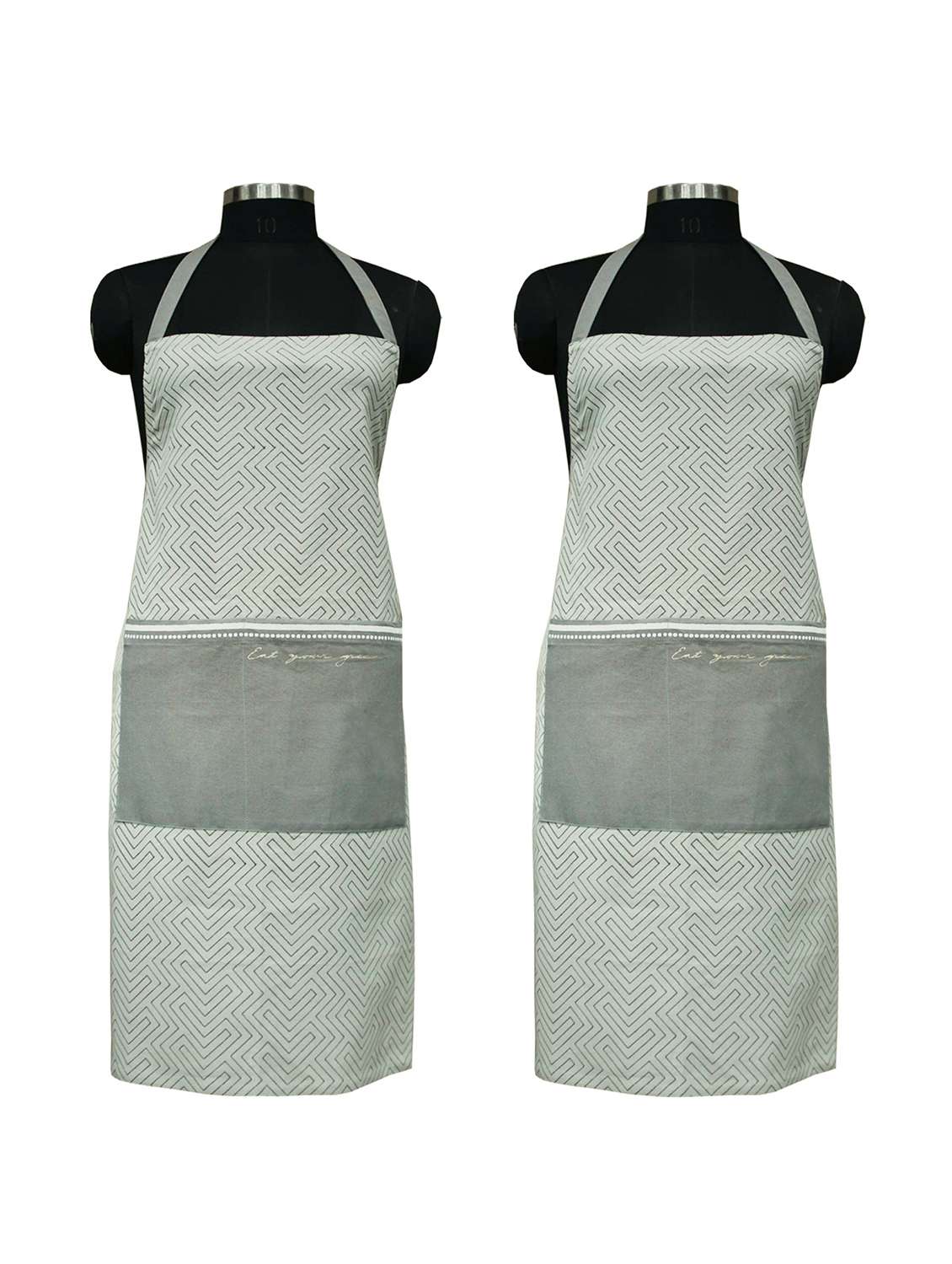 subtle printed kitchen apron (set of 2)