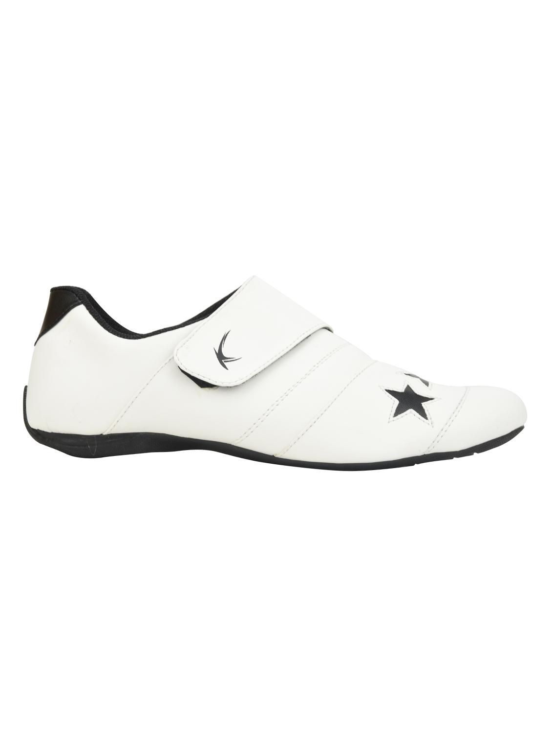 white leatherette casual slip ons - 15363900 - Standard Image - 1