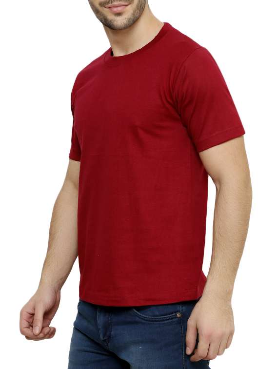 maroon cotton t-shirt - 15364033 -  Standard Image - 1