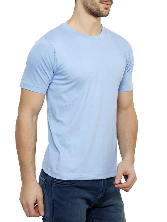 light blue cotton t-shirt - 15364038 - Standard Image - 1
