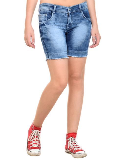 raw edge denim shorts - 15364754 -  Standard Image - 0