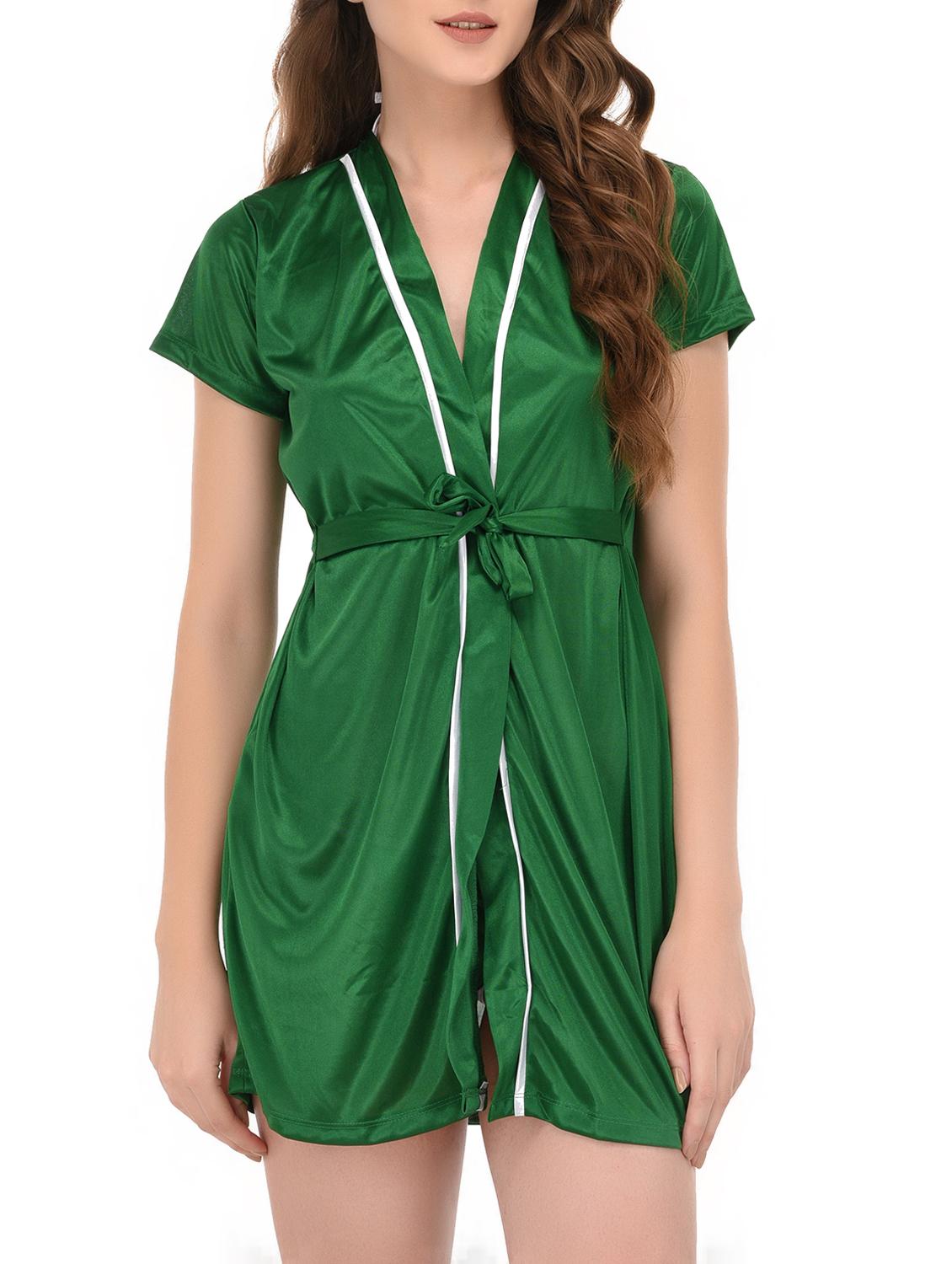 green robe with bikini set - 15366328 - Standard Image - 1