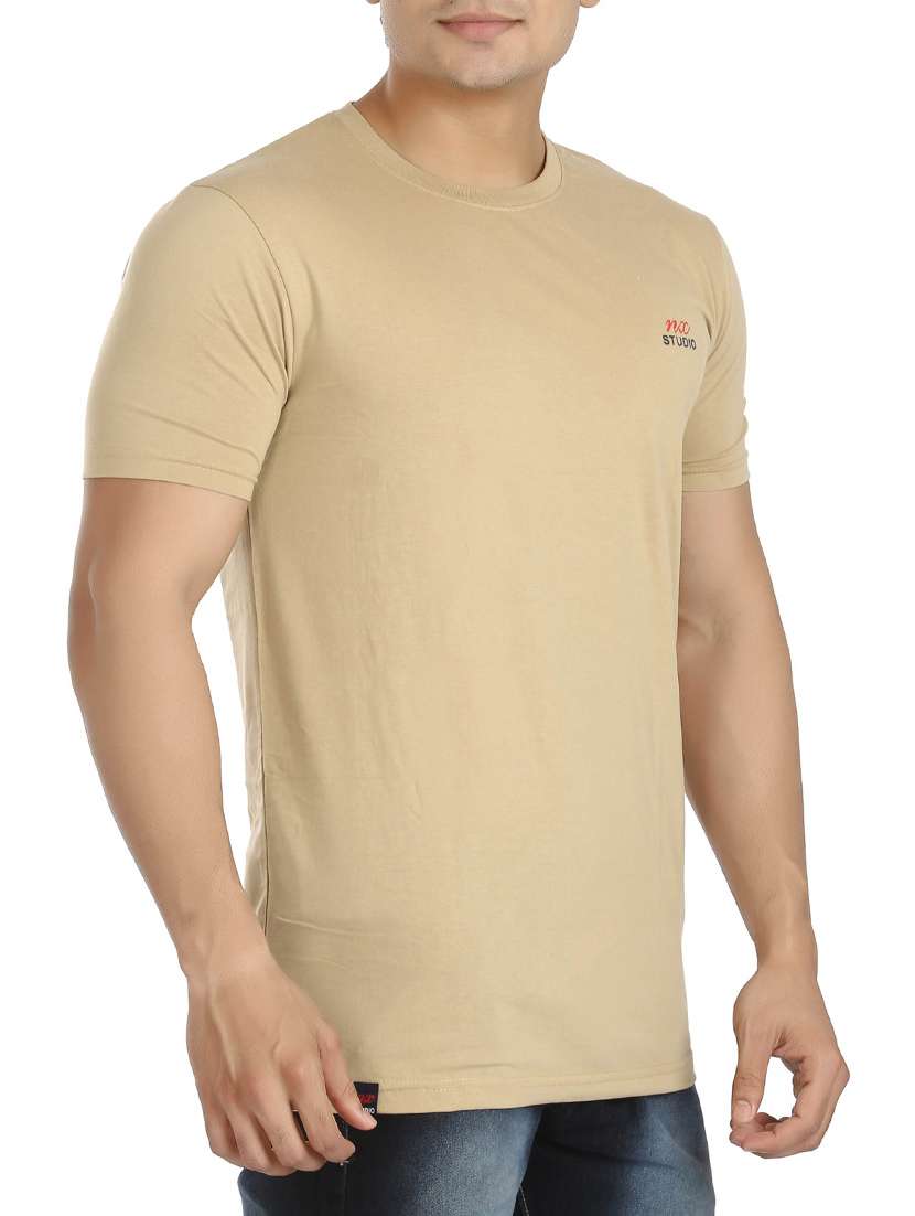 beige cotton t-shirt - 15366958 -  Standard Image - 1