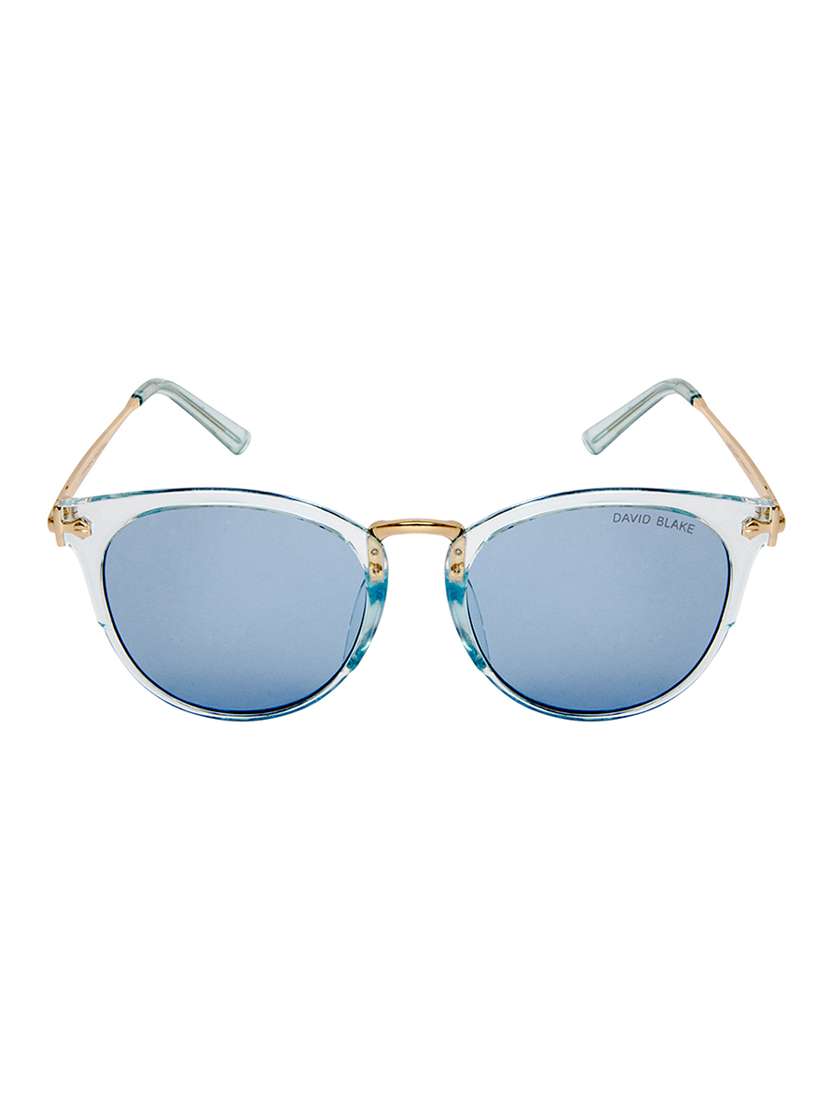 david blake blue round uv protected sunglass