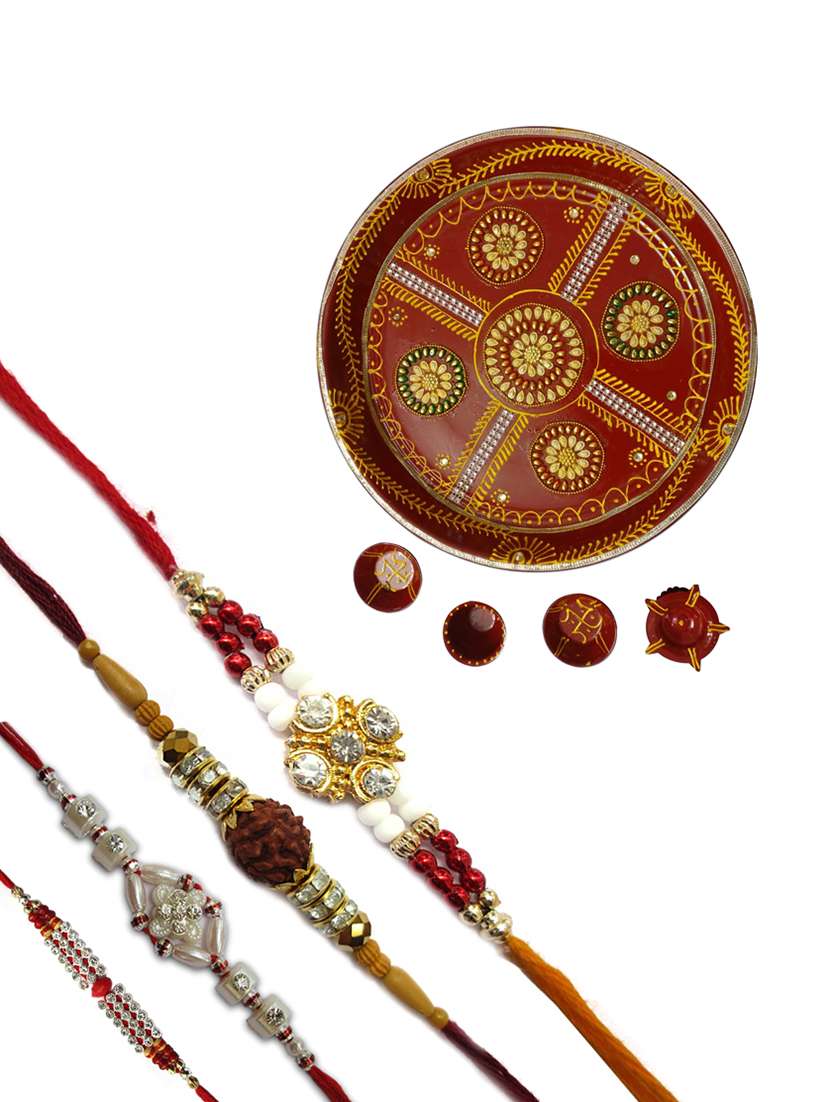 Decorative Rakhi with Pooja Thali