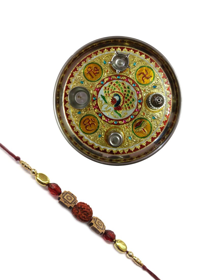 Decorative Rakhi with Pooja Thali