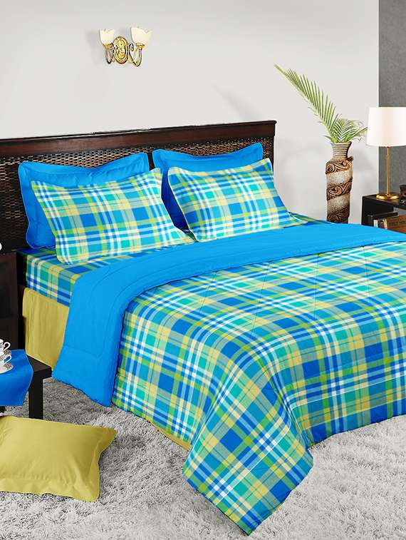 100% mercerized cotton double bedsheet with 2 pillow covers