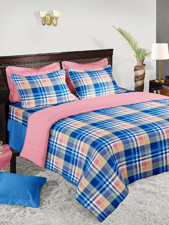100% mercerized cotton double bedsheet with 2 pillow covers