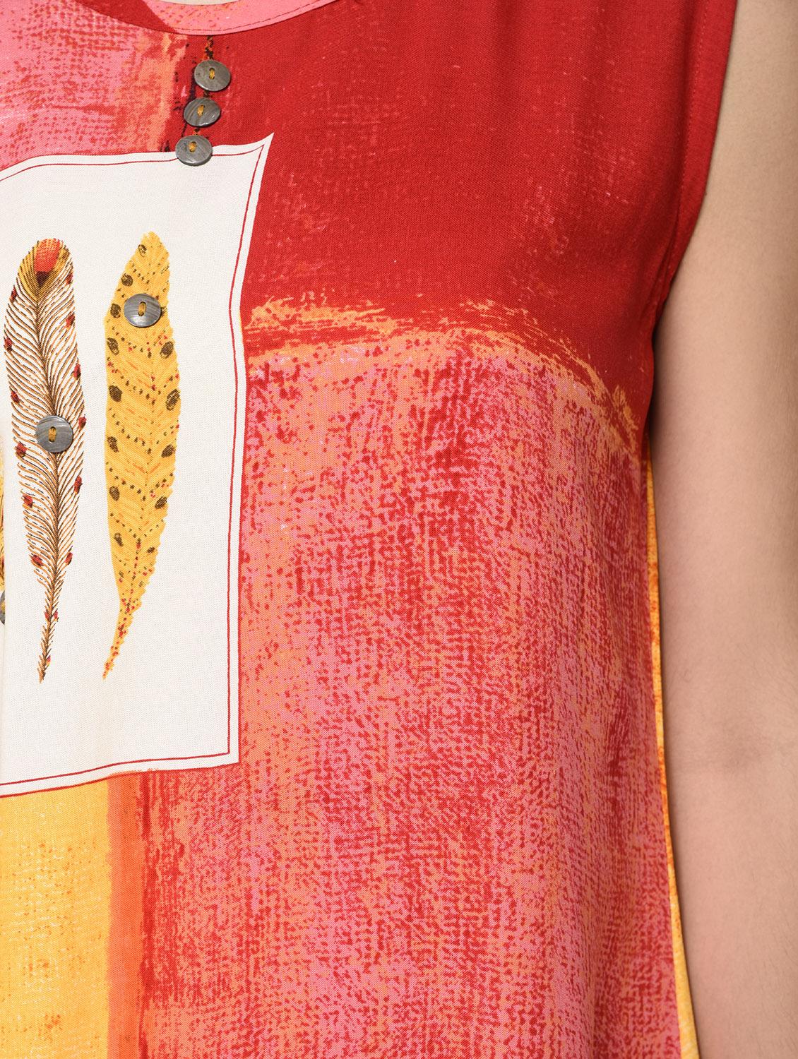 straight color block kurta - 15384534 - Standard Image - 4