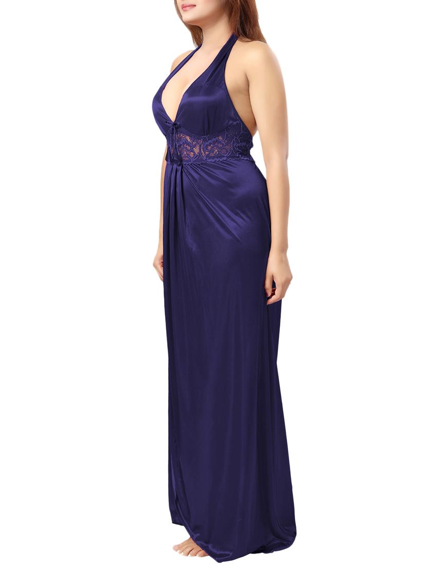halter neck laced nighty - 15385171 -  Standard Image - 1