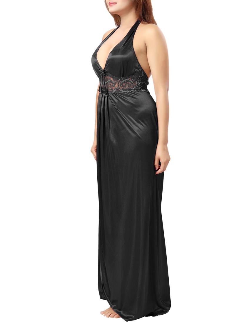 halter neck laced nighty - 15385174 -  Standard Image - 1