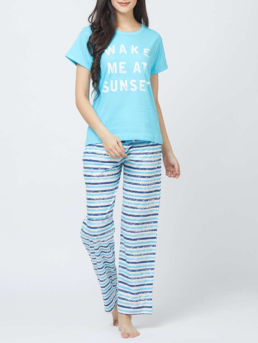 printed nightwear pajama set