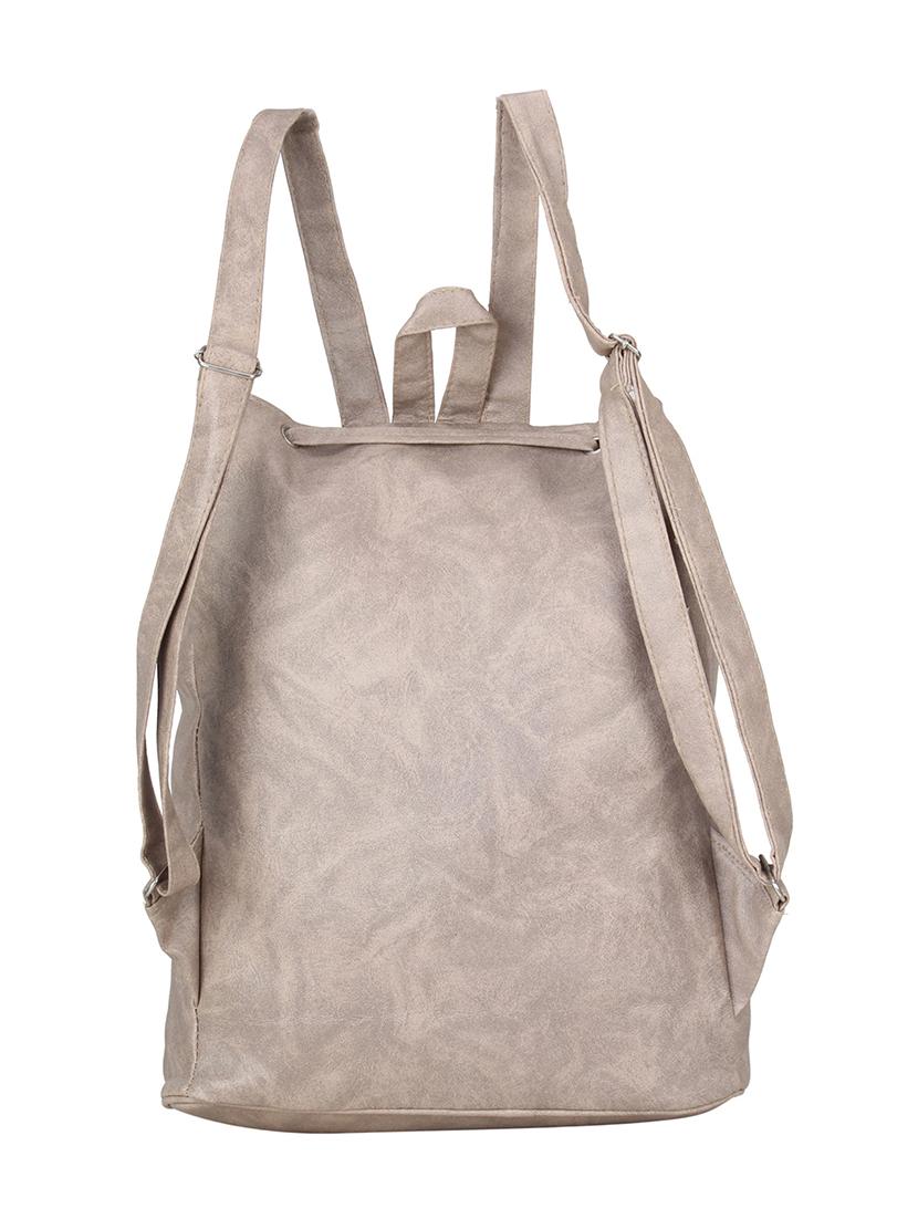 grey leatherette (pu) regular backpack - 15386287 -  Standard Image - 1