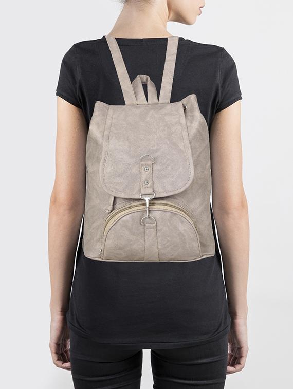 grey leatherette (pu) regular backpack - 15386287 - Standard Image - 4