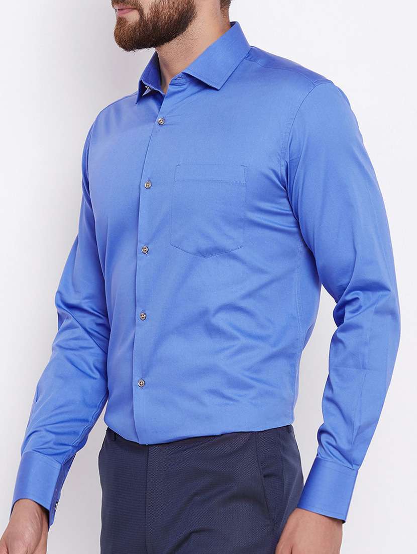 blue cotton formal shirt - 15386667 -  Standard Image - 1