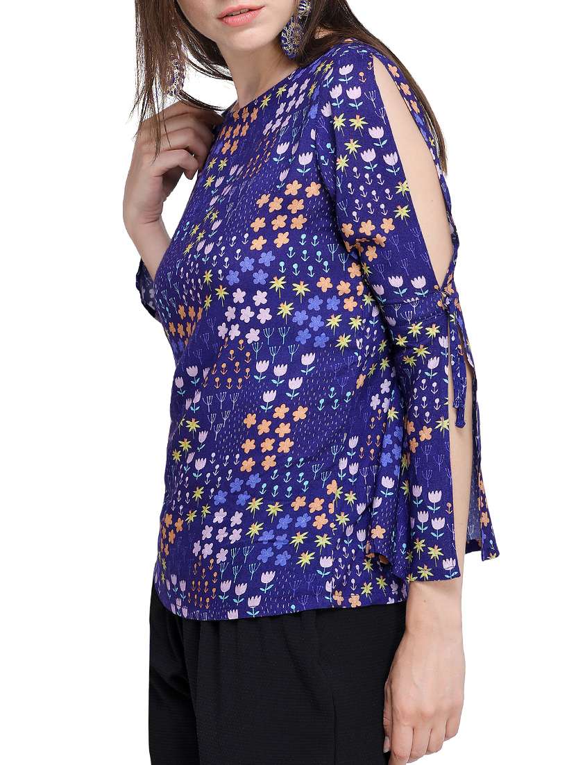 women's straight round neck top - 15391801 -  Standard Image - 1