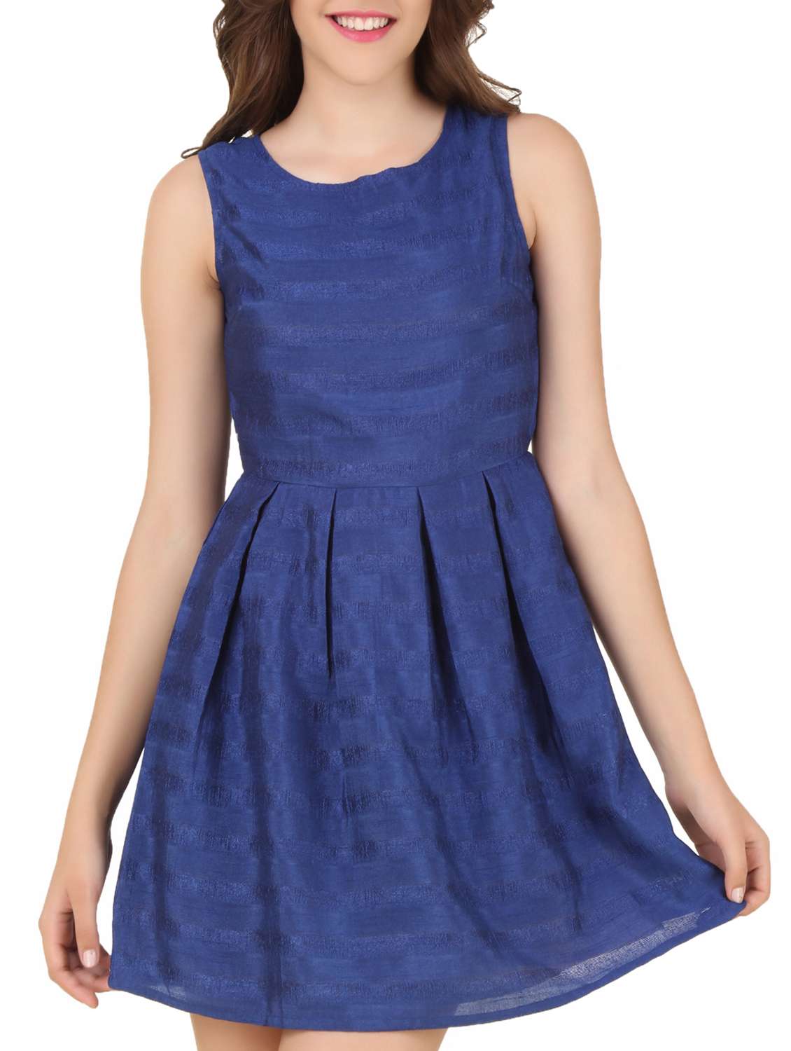 fit & flare pleated dress